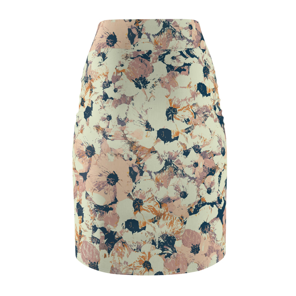 Floral Pastel Women's Pencil Skirt | Solenriz - Rizzlly