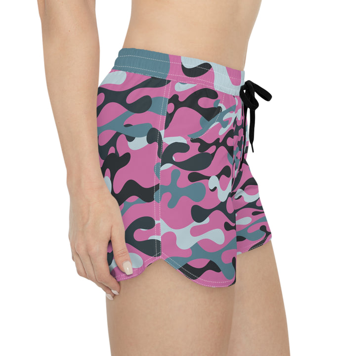 Grey Pink Camo Casual Shorts | Solenriz - Rizzlly