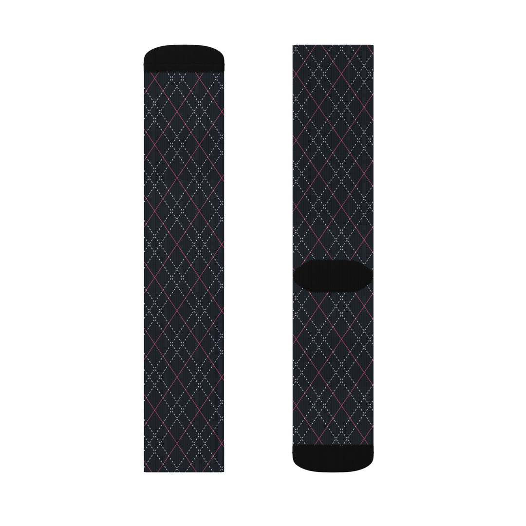 Charcoal Grey Tartan Socks | Solenriz - Rizzlly