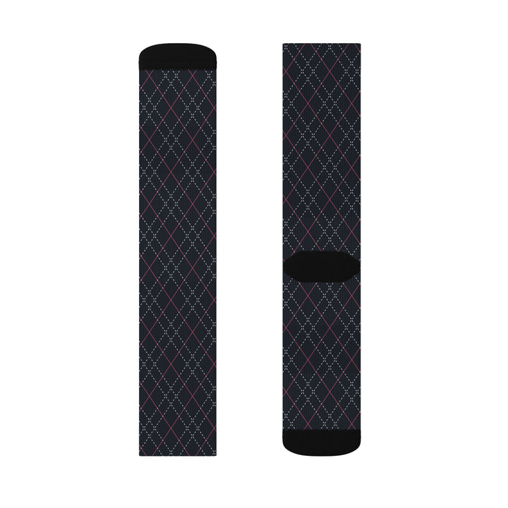 Charcoal Grey Tartan Socks | Solenriz - Rizzlly