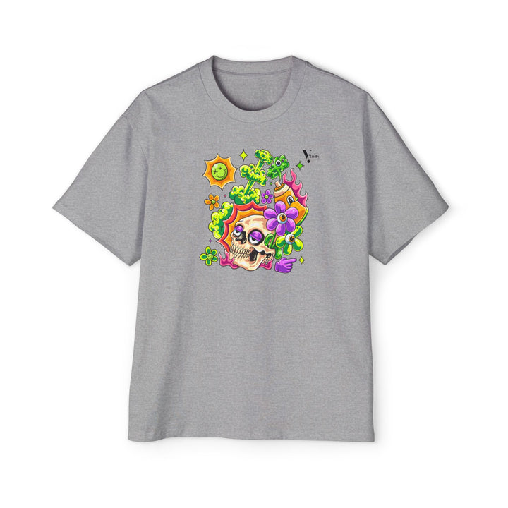 Skull & Floral Oversized Tee