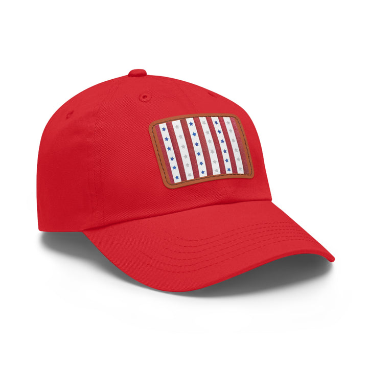 Patriotic Dad Hat with Leather Patch – Perfect for Celebrations and Everyday Style - Rizzlly