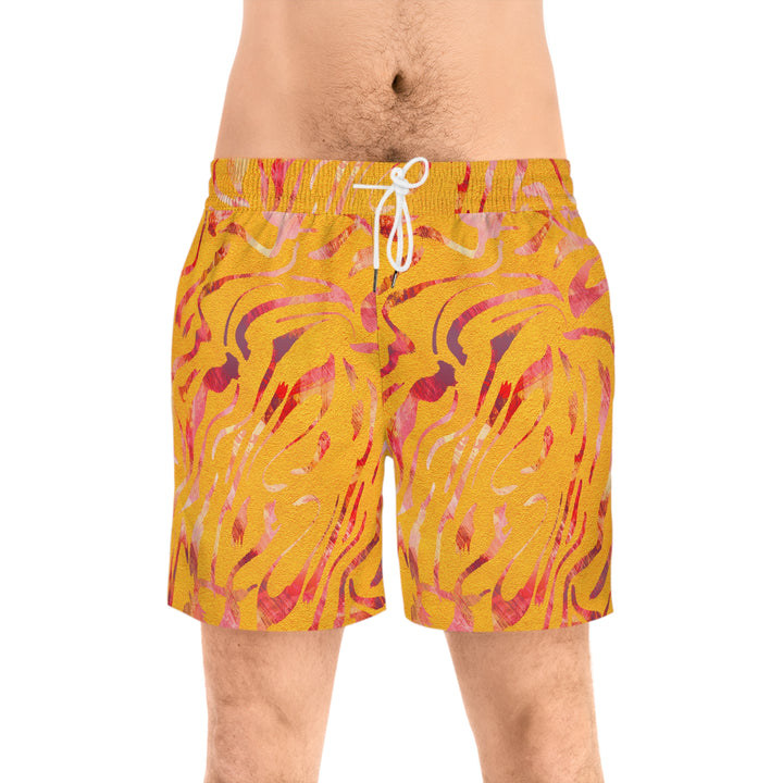 Vibrant Tropical Swim Shorts for Men - Perfect for Summer Adventures - Rizzlly