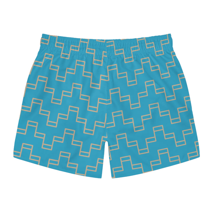 Med Blue Swim Trunks | Solenriz