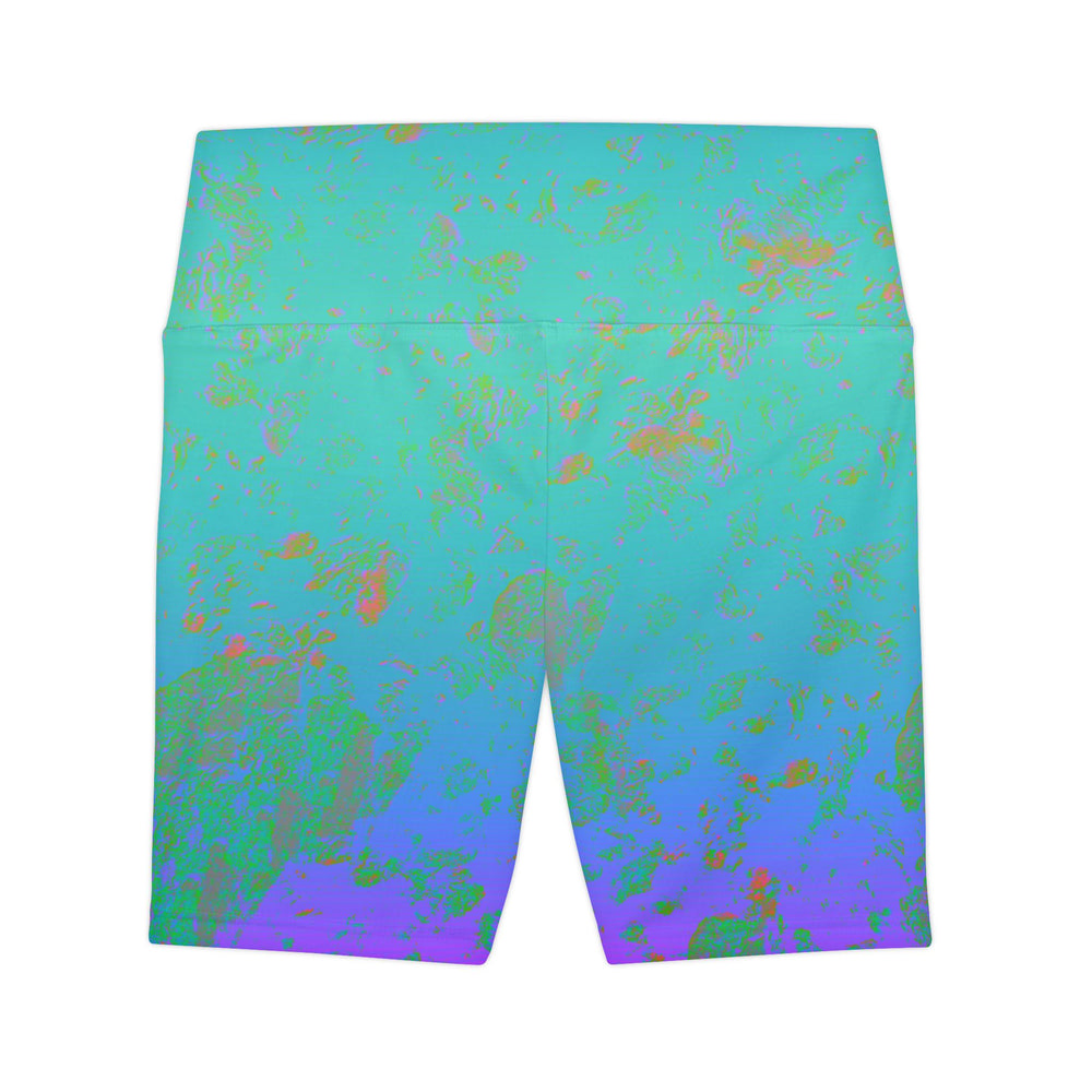 Vibrant Mirage Teal Workout Shorts | Solenriz - Rizzlly
