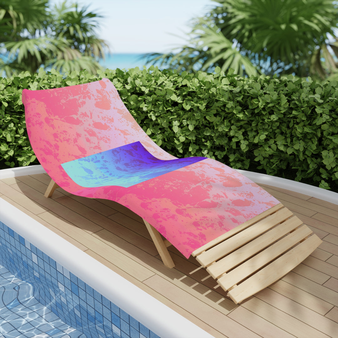 Vibrant Coral Geometric Beach Towel | Solenriz - Rizzlly