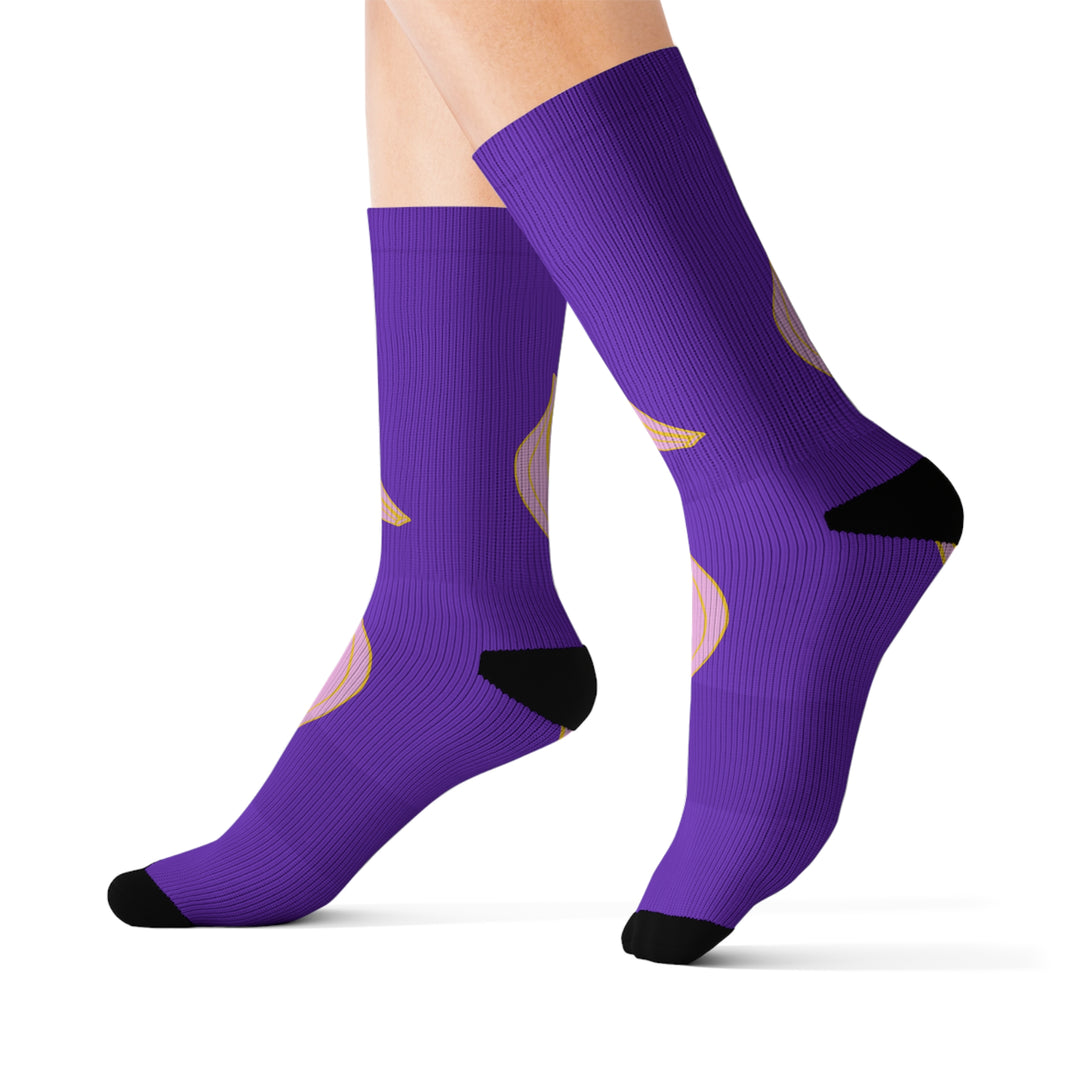Sublimation Socks Pink Bananas | Solenriz - Rizzlly