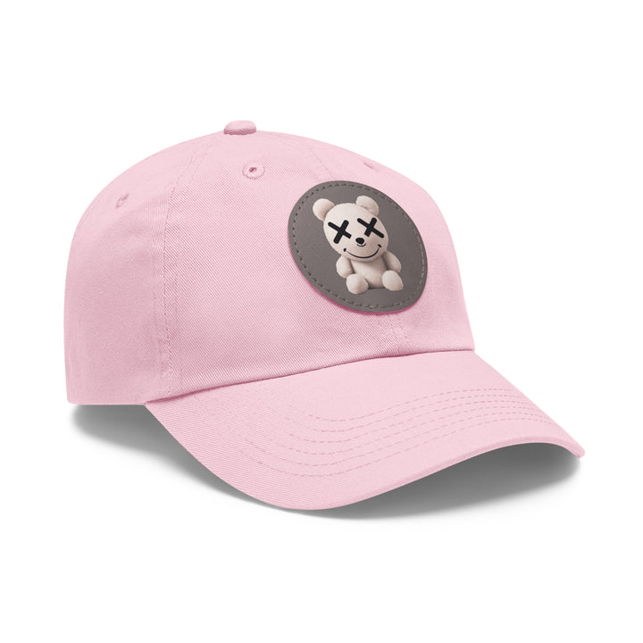 Dad Hat - Teddy Bear Leather Patch Embroidered Cap - Rizzlly