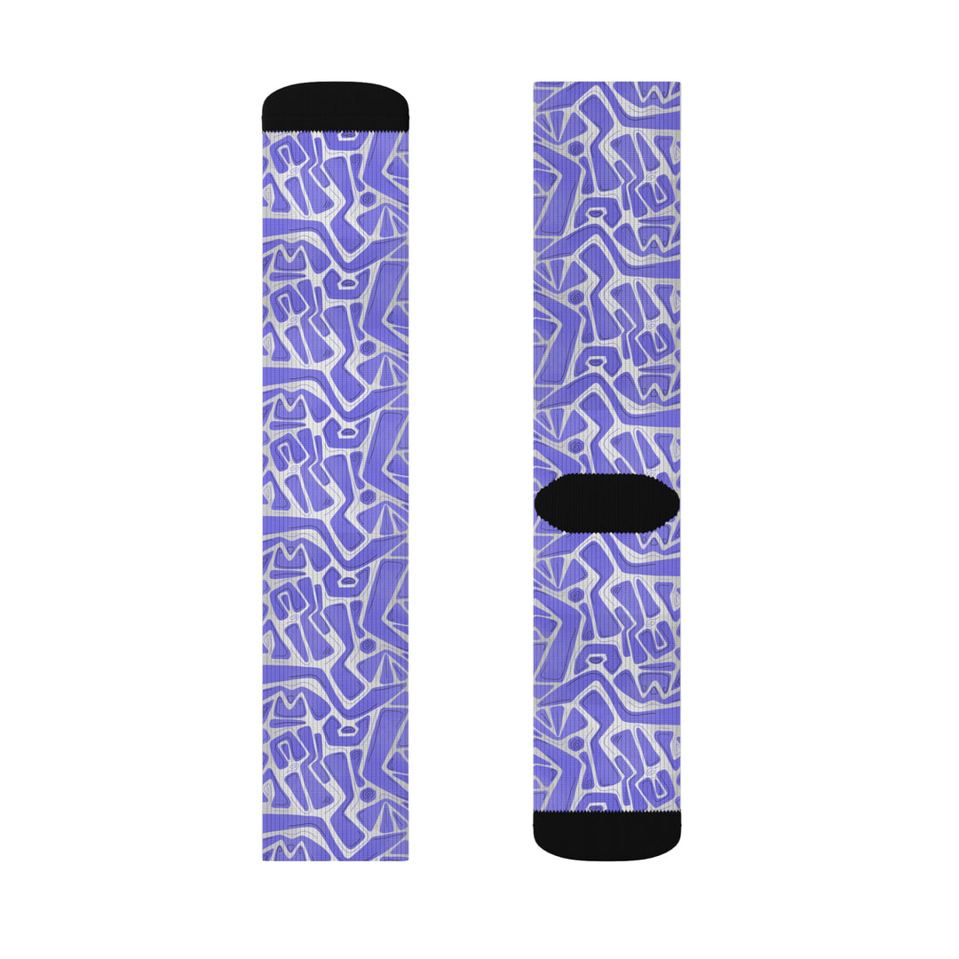 Stylish Purple Graphic Socks | Trendy Design for Everyday Comfort - Rizzlly