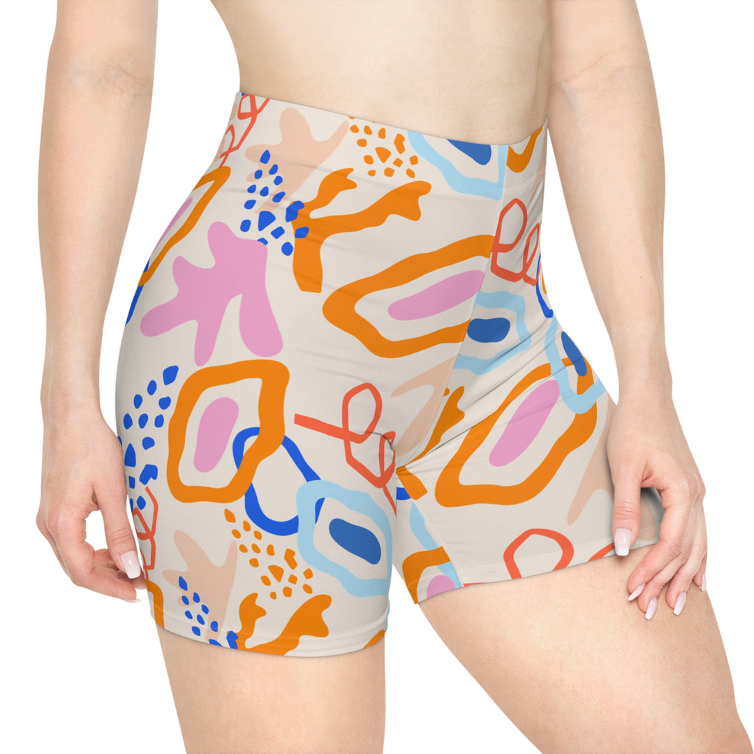 Colorful Abstract Biker Shorts | Solenriz - Rizzlly