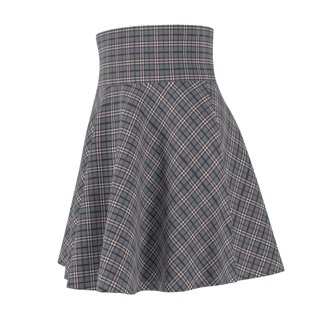Plaid High-Waist A-Line Skirt - Rizzlly