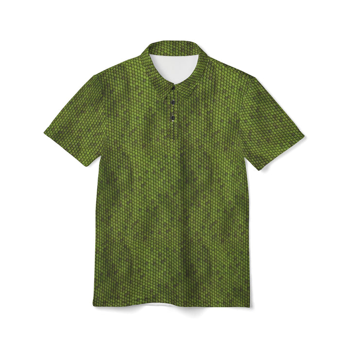 Green Animal Skin Polo Shirt | Solenriz