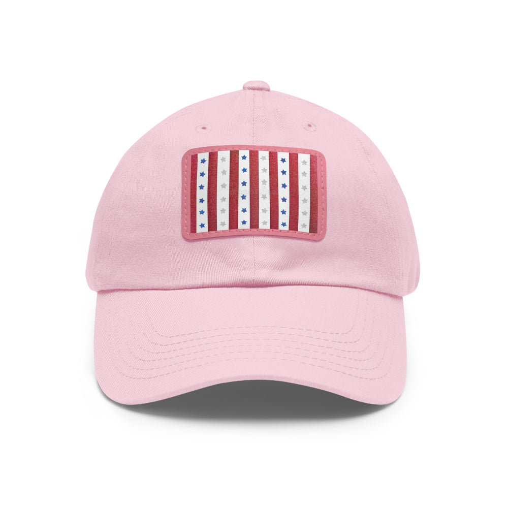 Patriotic Dad Hat with Leather Patch – Perfect for Celebrations and Everyday Style - Rizzlly