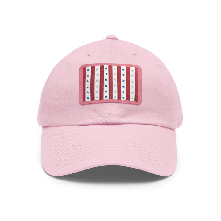 Patriotic Dad Hat with Leather Patch – Perfect for Celebrations and Everyday Style - Rizzlly