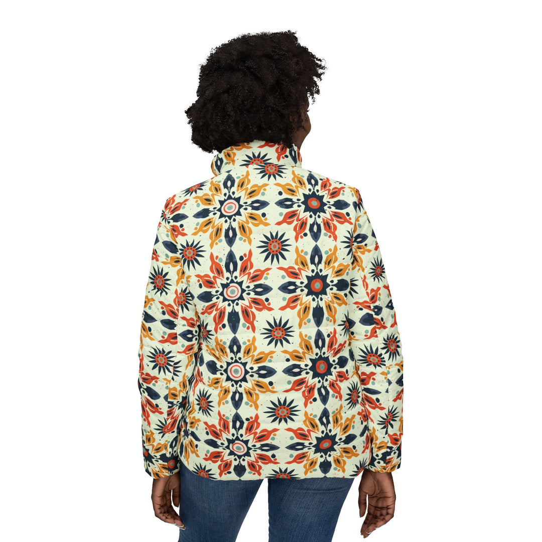 Bohemian Floral Women’s Puffer Jacket - Cozy & Stylish Outerwear for Every Season - Rizzlly